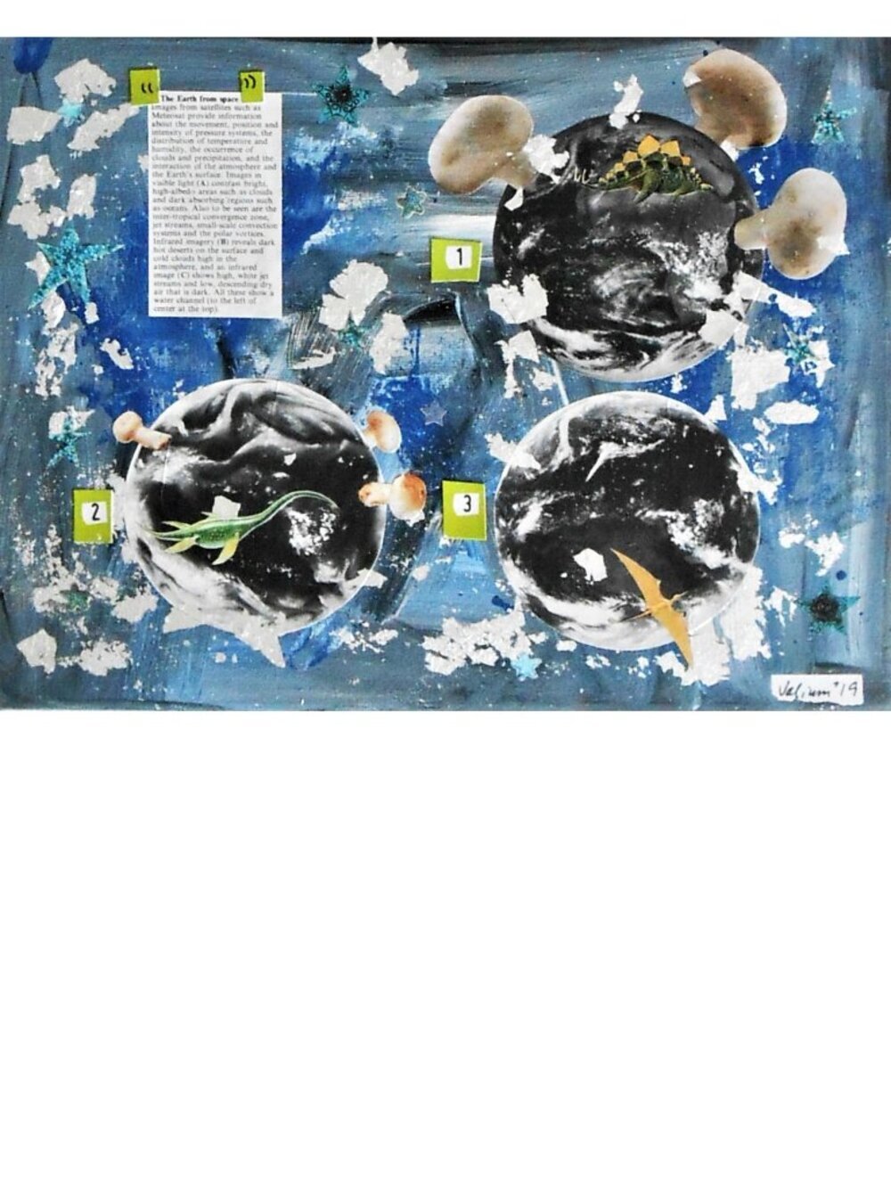 Original & unique collage on a 9 X 12 X 1/2 canvas